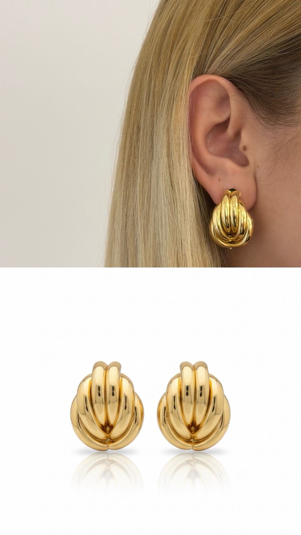 gold basic küpe