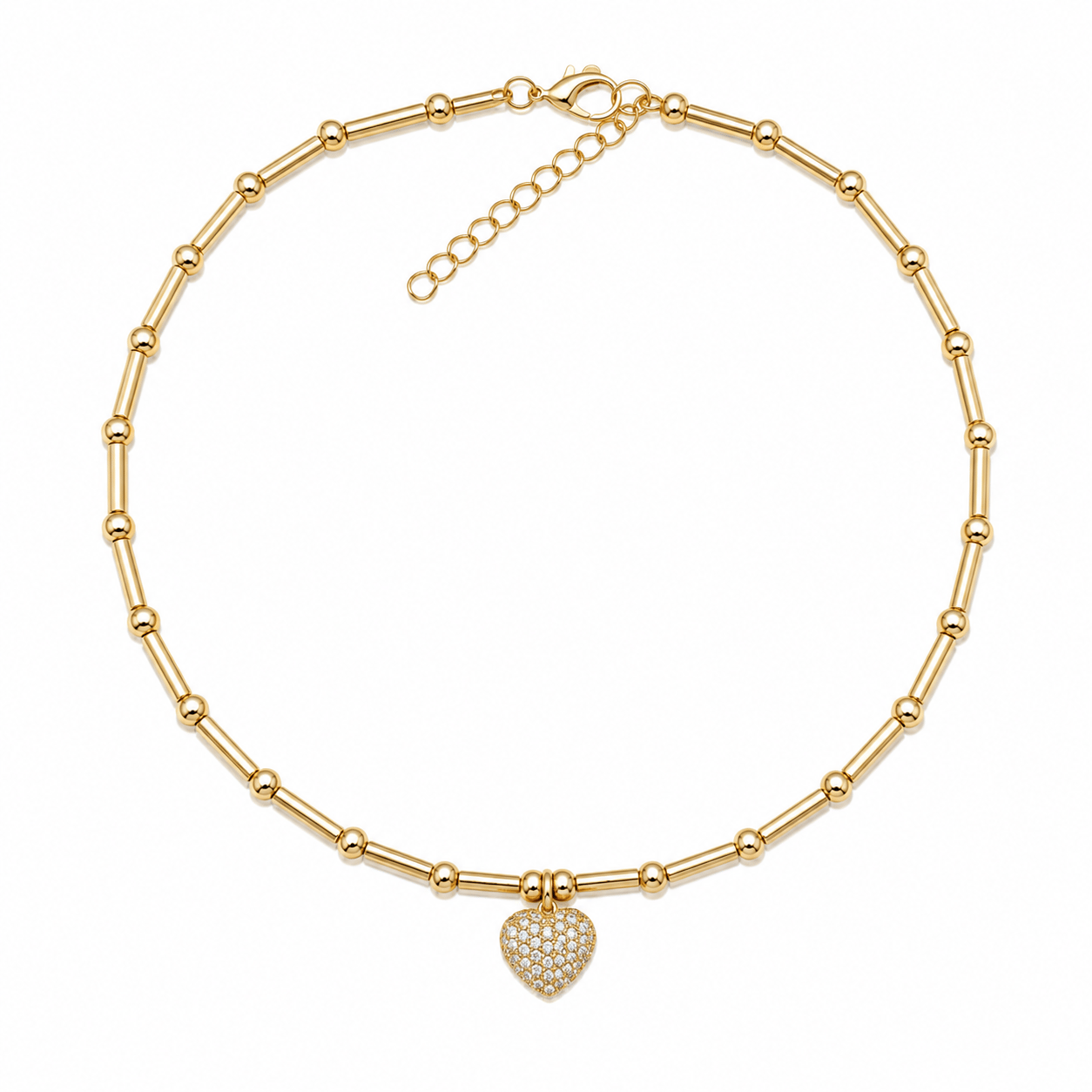 Gold Çift Taraflı  Kolye