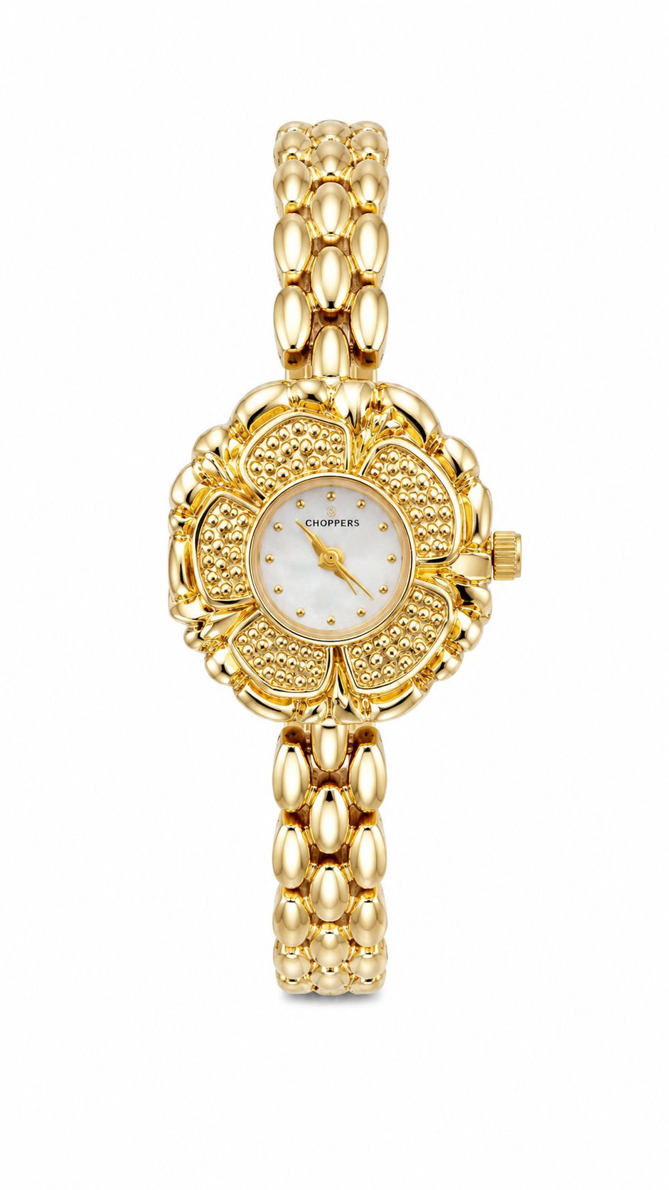 vintage gold çiçek saat