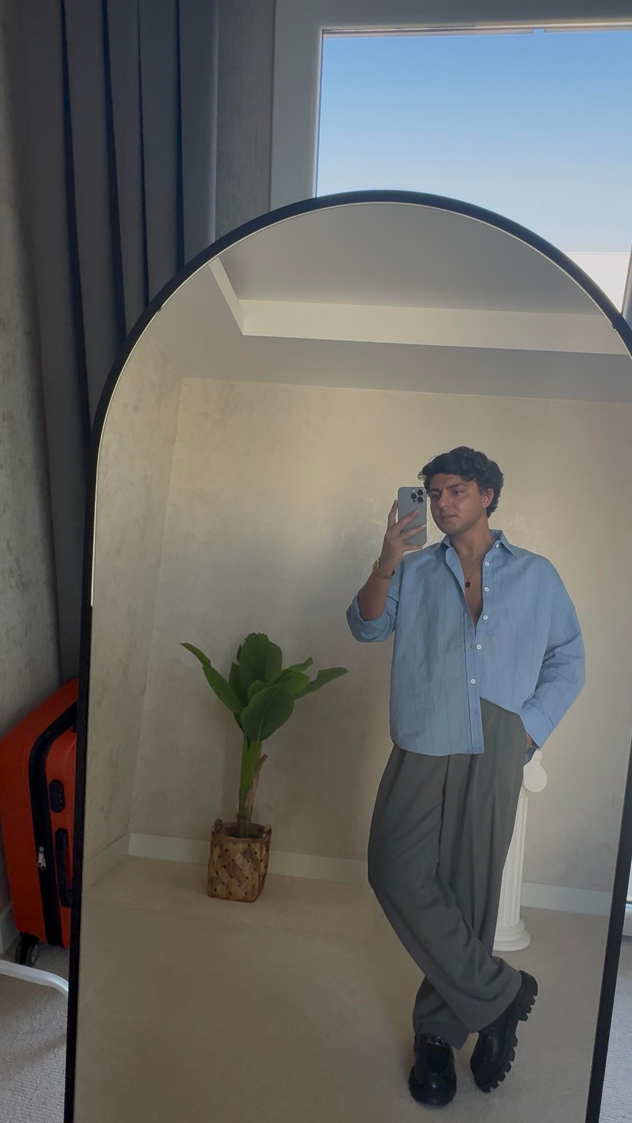 UZUNKOL CİZGİLİ OVERSIZE GÖMLEK