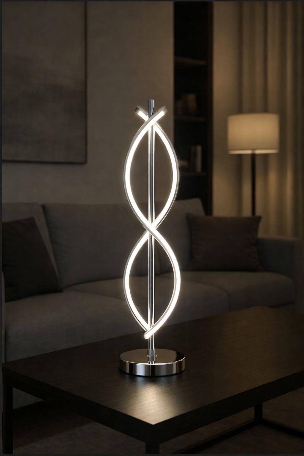 LEDLİ ABAJUR FLUX KÜÇÜK KROM