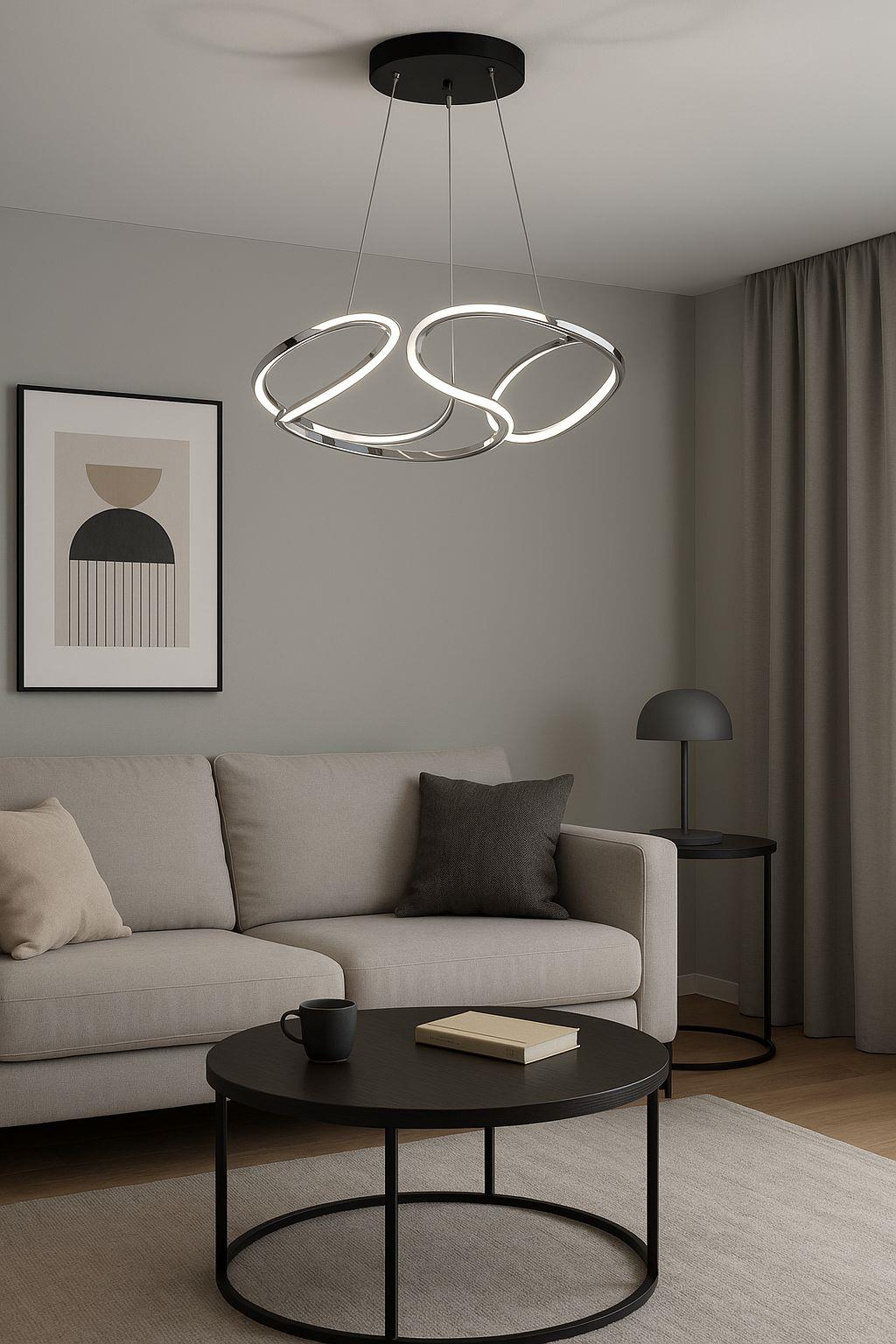 LEDLİ AVİZE DRONLU PAPATYA KROM