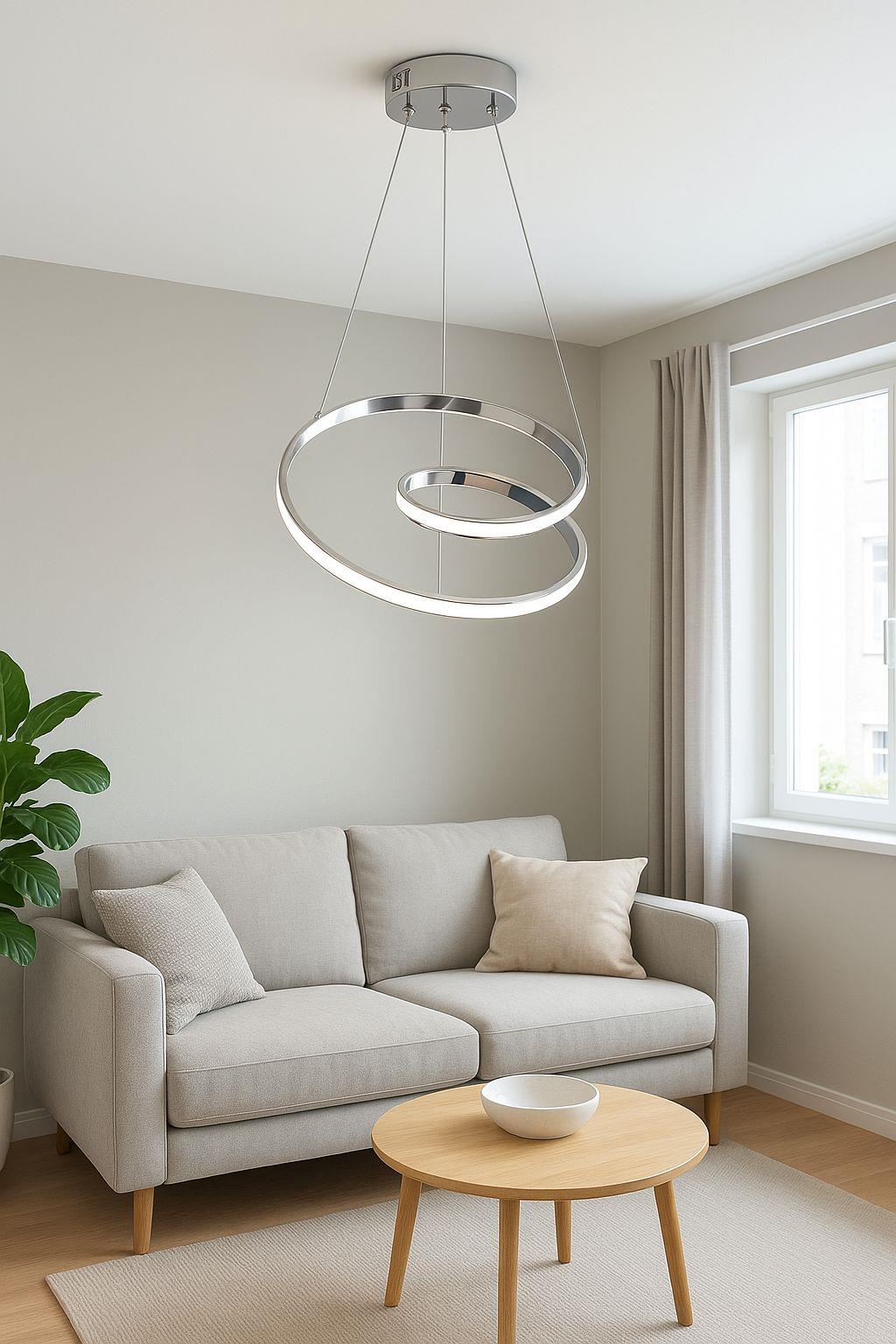 LEDLİ AVİZE KAOS 2 Lİ BÜYÜK KROM