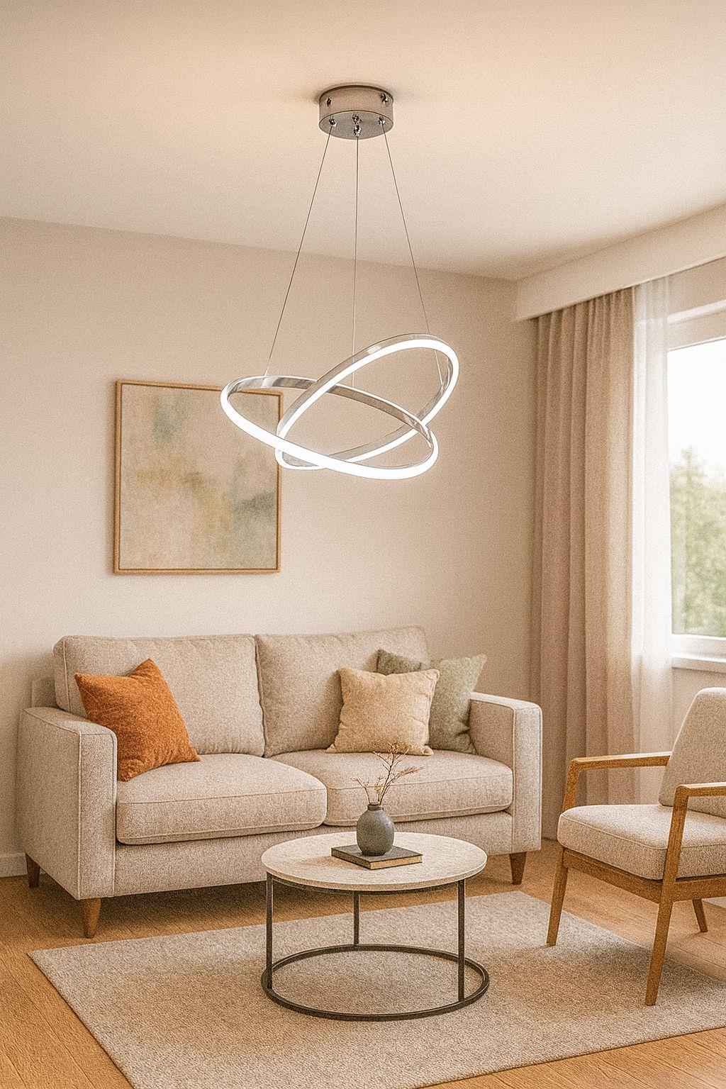 LEDLİ AVİZE KAR ÇİÇEĞİ ORTA KROM