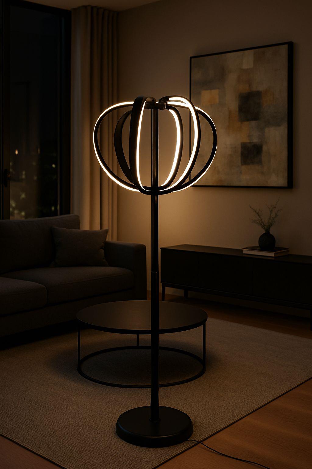 LEDLİ LAMBADER AHTAPOT 130 CM SİYAH