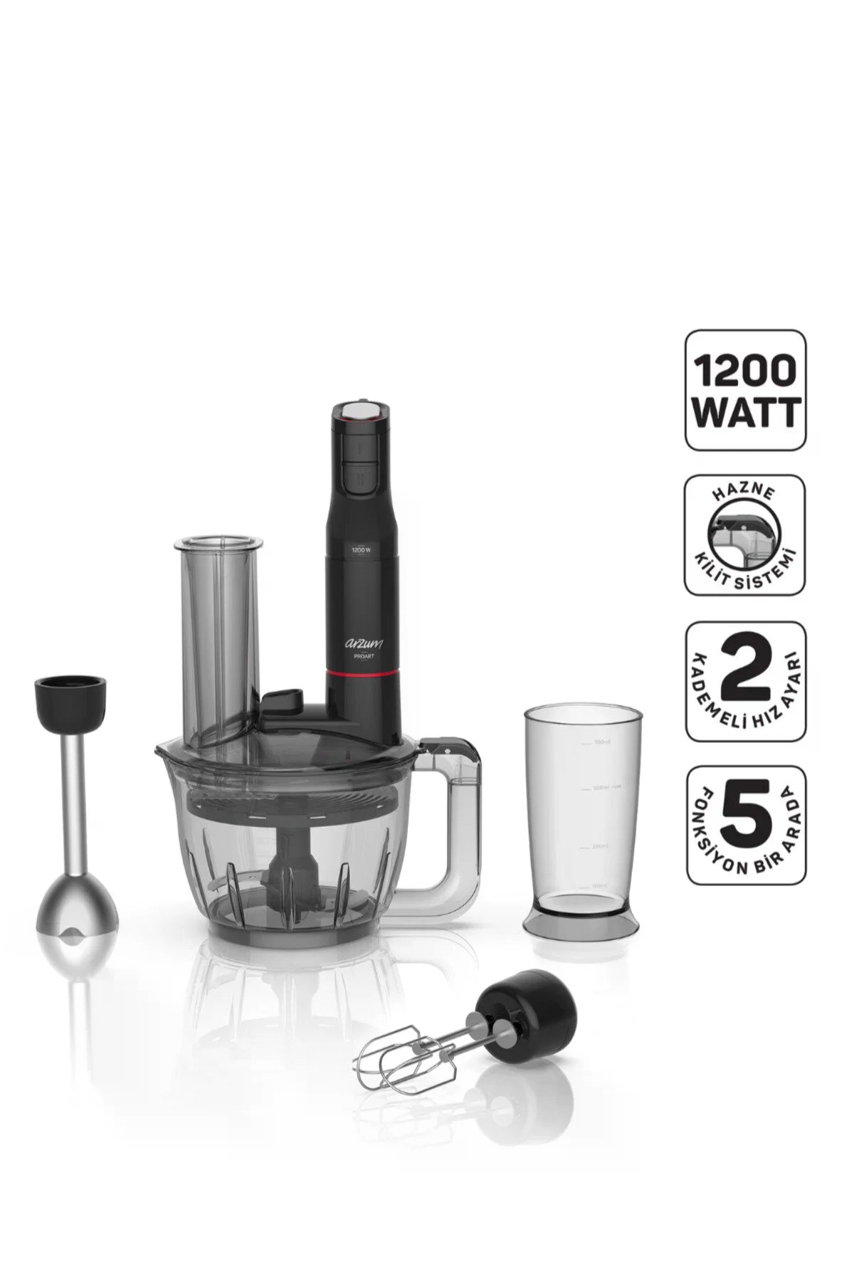 Proart Multi Blender Seti 1200W Siyah - AR1149
