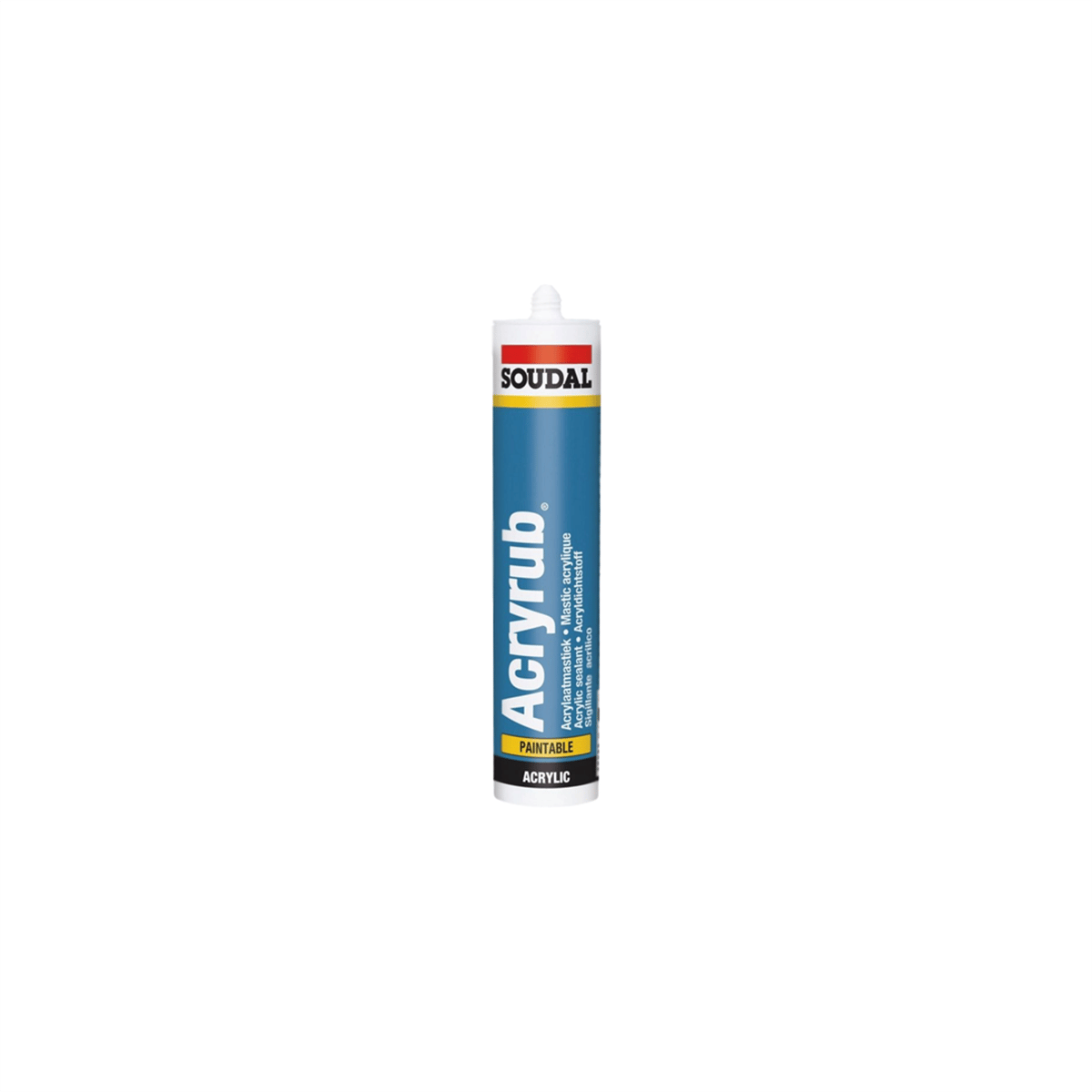 Soudal Acryrub Silikonize Mastik Sosis Beyaz 600ml