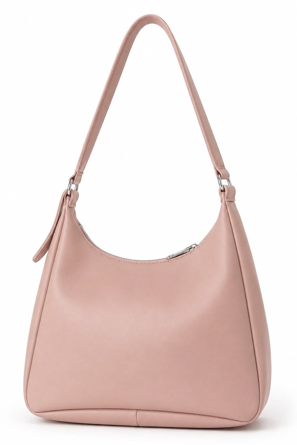 Açık Pembe Oval Omuz Çantası