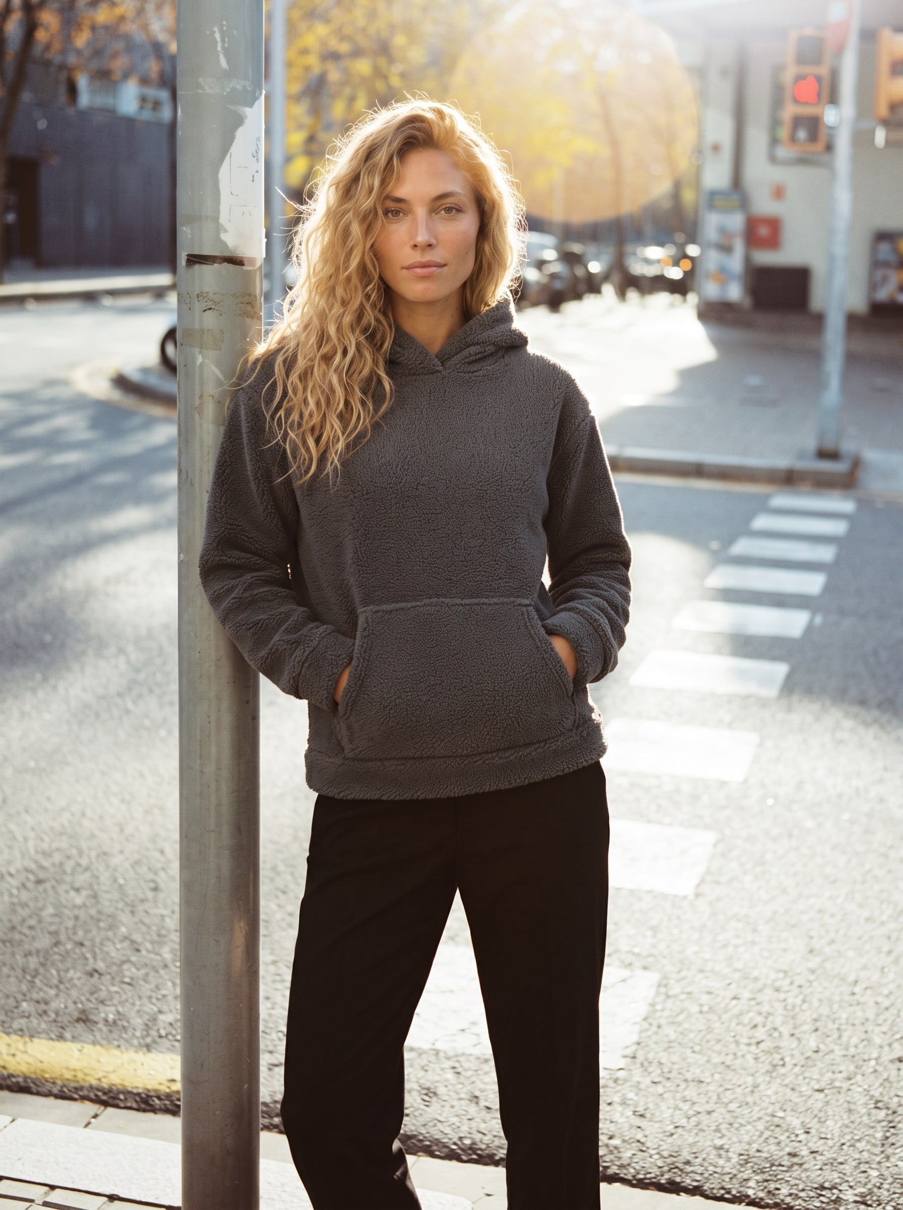 Antrasit Kapüşonlu Welsoft Sweatshirt