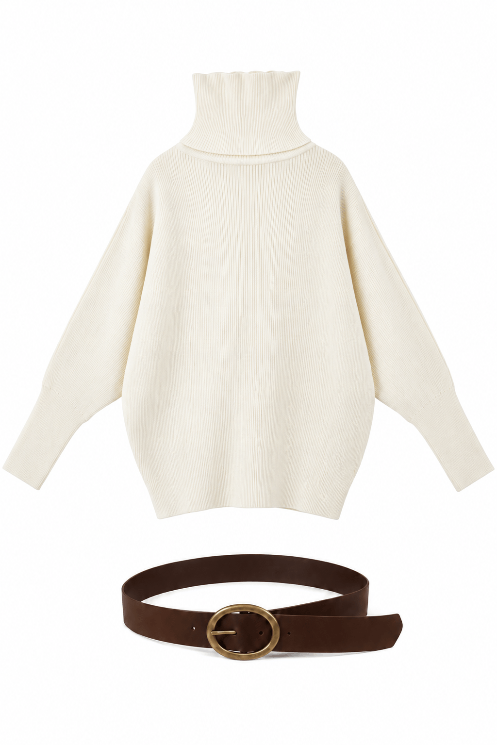 Ekru Balıkçı Yaka Yarasa Kazak