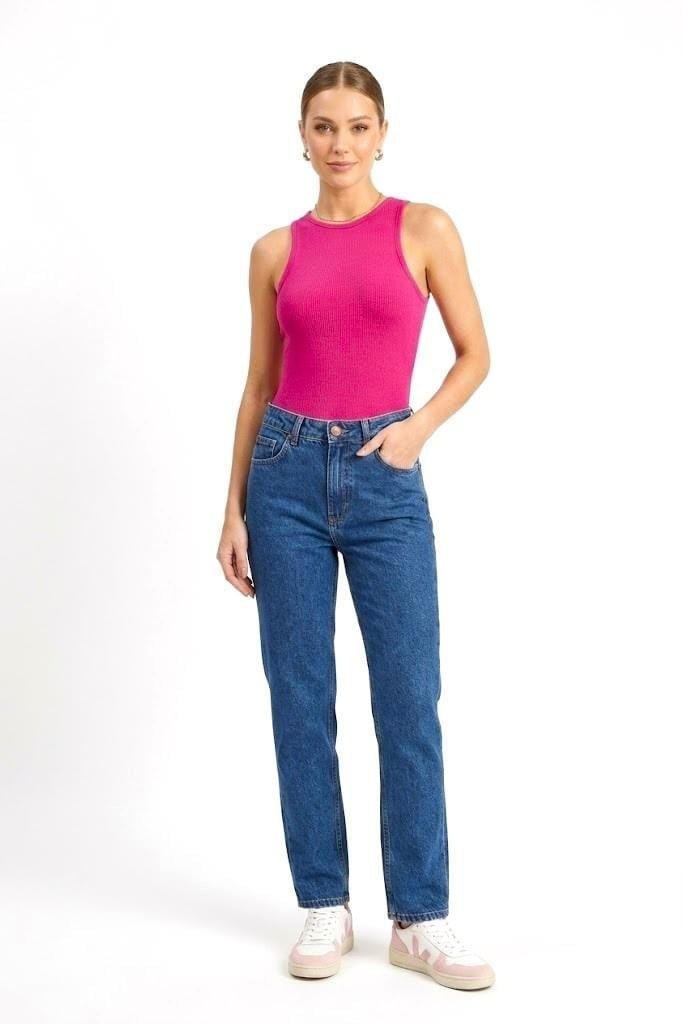 Fuşya Bisiklet Yaka Çıtçıtlı Bluz