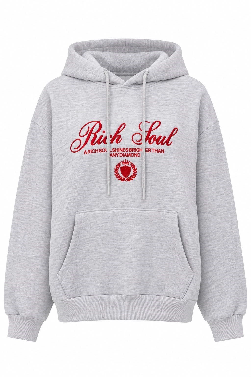 Gri Baskılı Oversize Kapüşonlu Sweatshirt