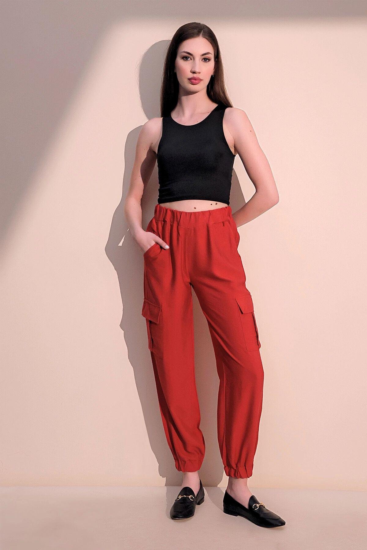 Mercan Keten Safari Pantolon
