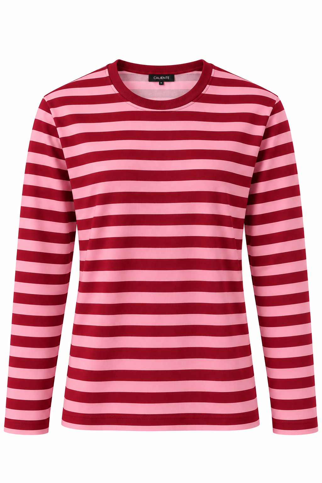 Pembe Çizgili Desenli Sweatshirt
