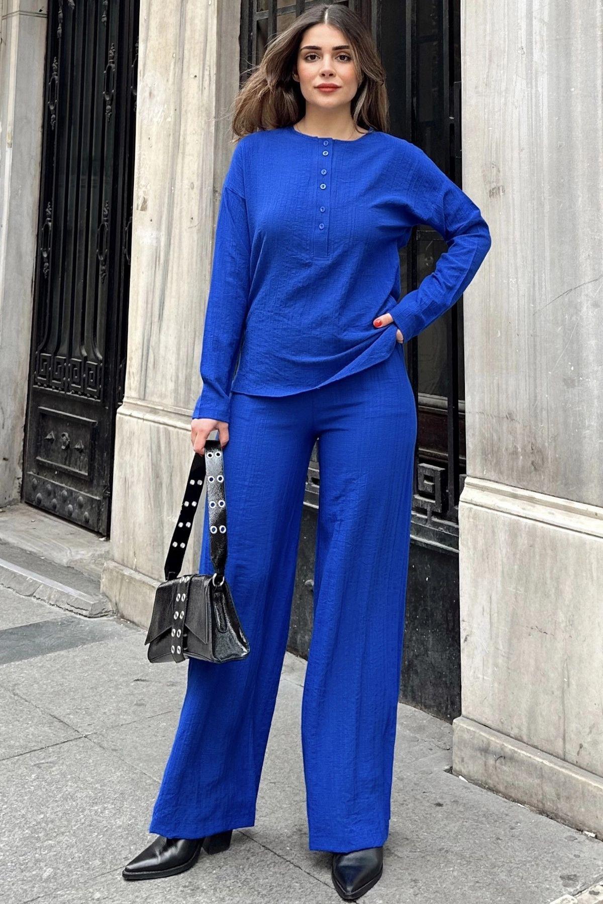 Saks Salaş Bluz Pantolon