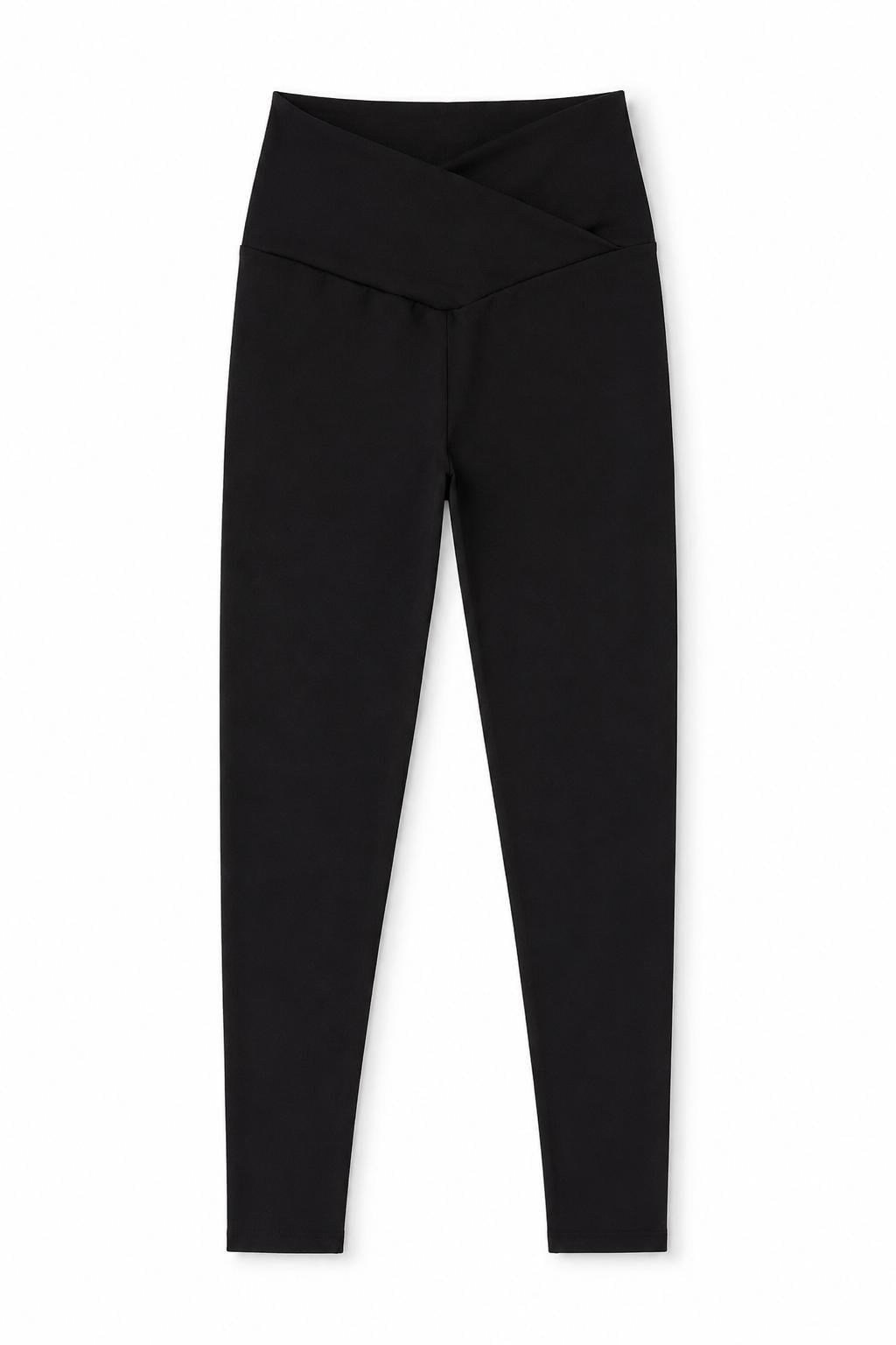 Siyah Toparlayıcı Polyester Tayt