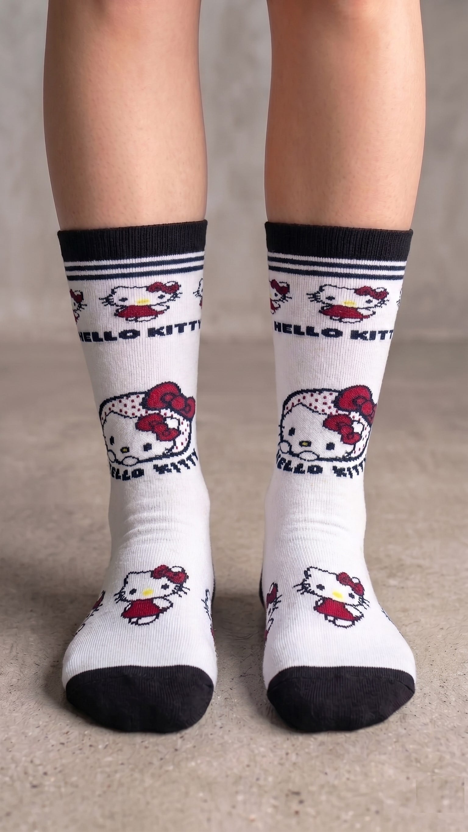 Beyaz Hello Kitty Unisex Çorap 