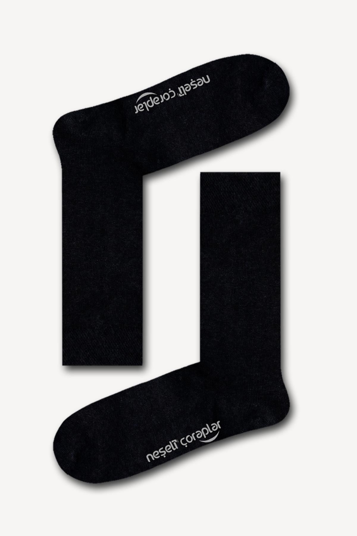 Düz Siyah Basic unisex Çorap