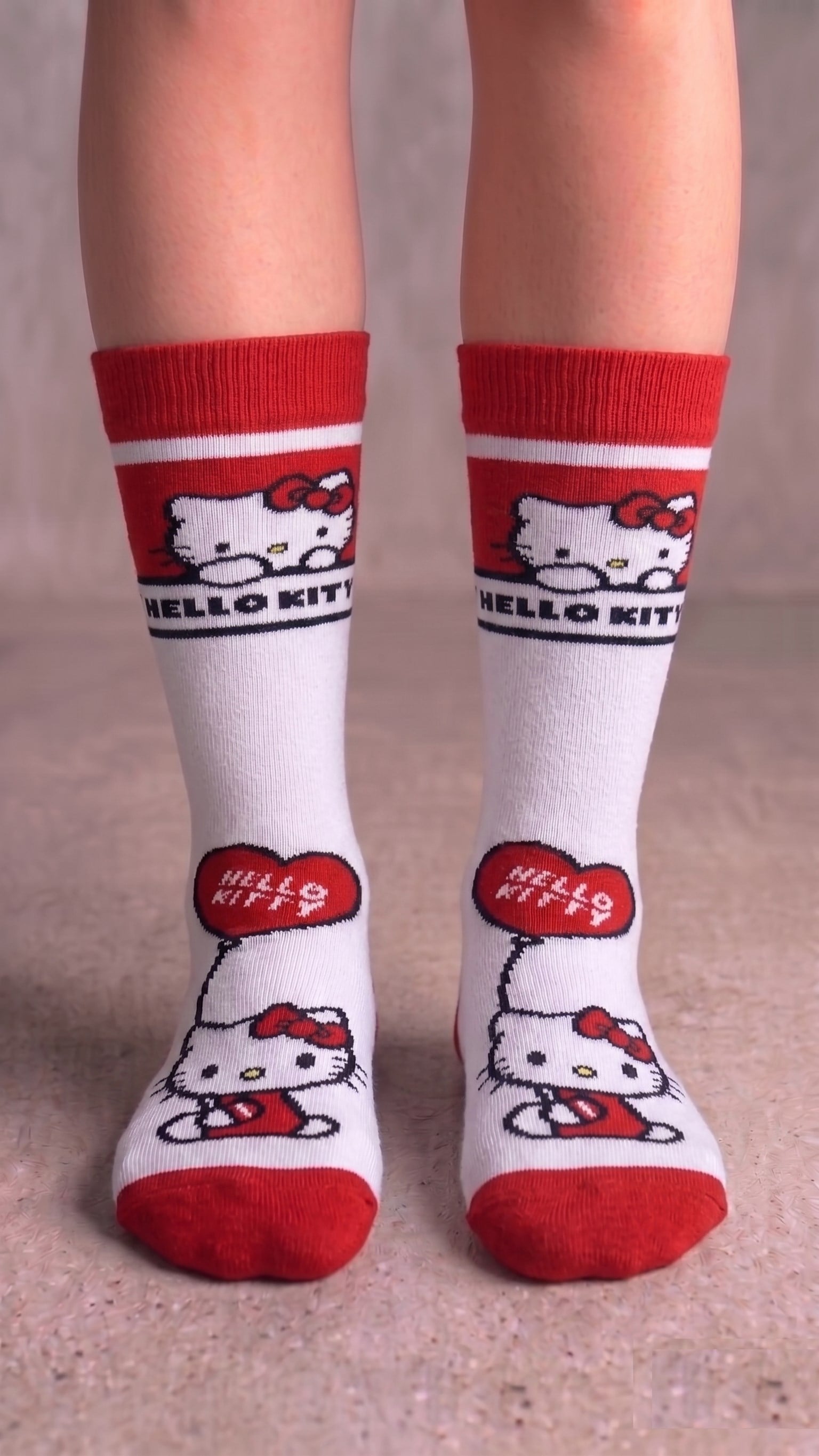 Hello Kitty Kalp Renkli Unisex Çorap