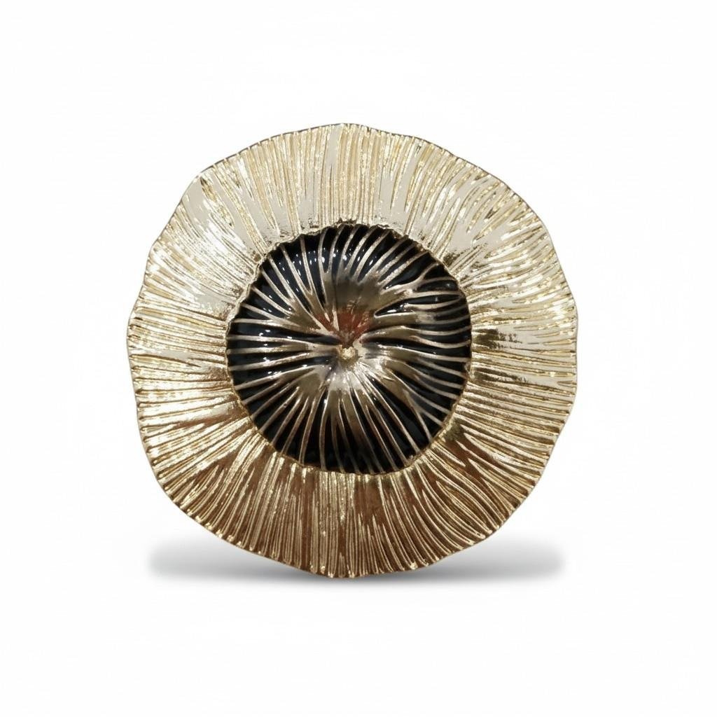 Gold Büyük Boy Oval Broş