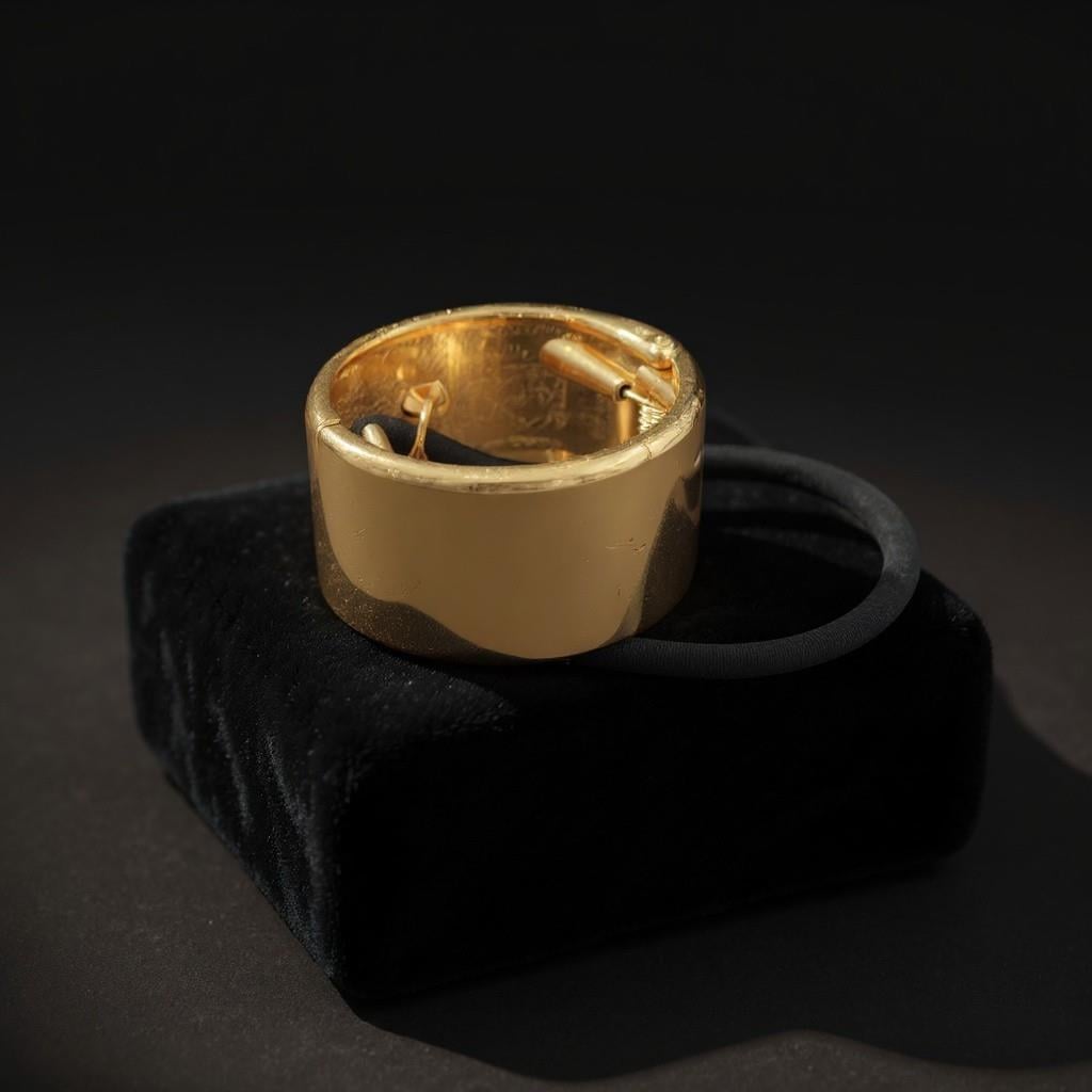 Gold Metal Lastikli At Kuyruğu Toka