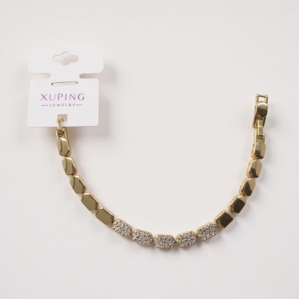 Xuping Gold Külçe Model Ortası Taşlı Bileklik