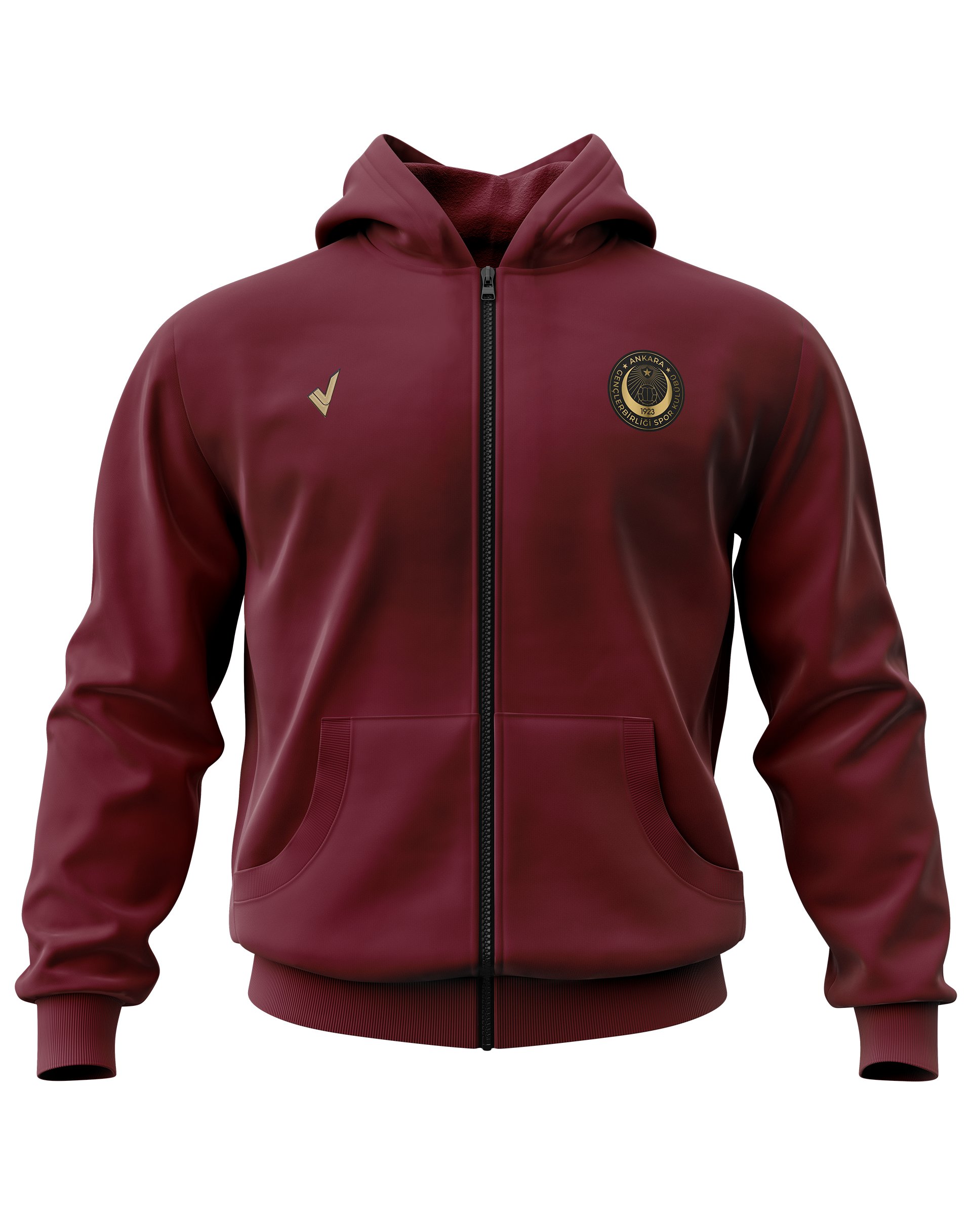 Gençlerbirliği Çocuk Fermuarlı Bordo Hoodie