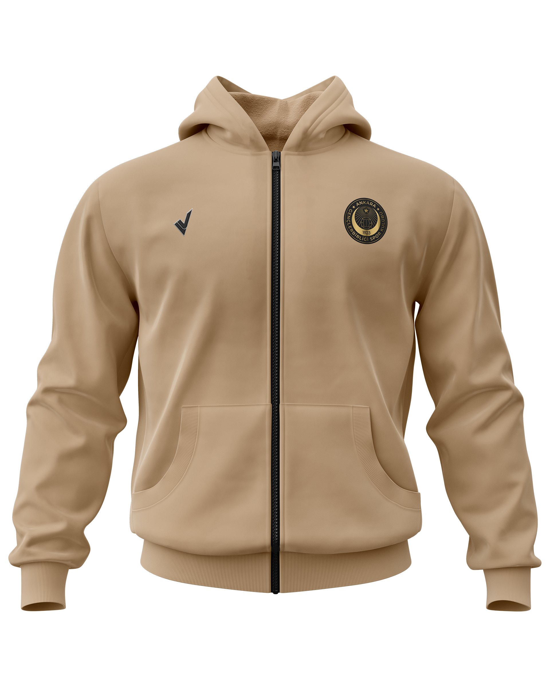 Gençlerbirliği Çocuk Fermuarlı Gold Hoodie