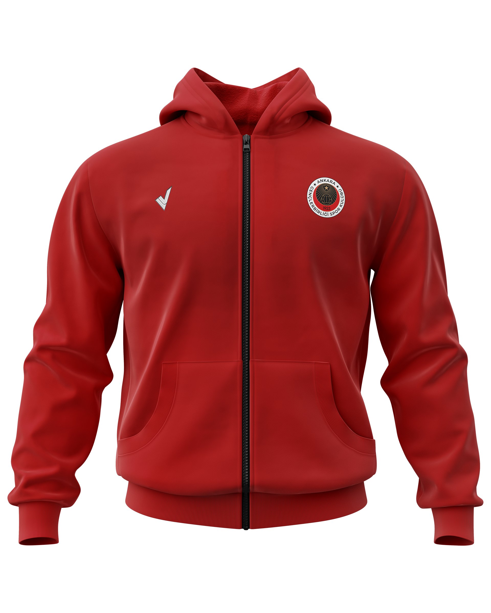 Gençlerbirliği Çocuk Fermuarlı Kırmızı Hoodie