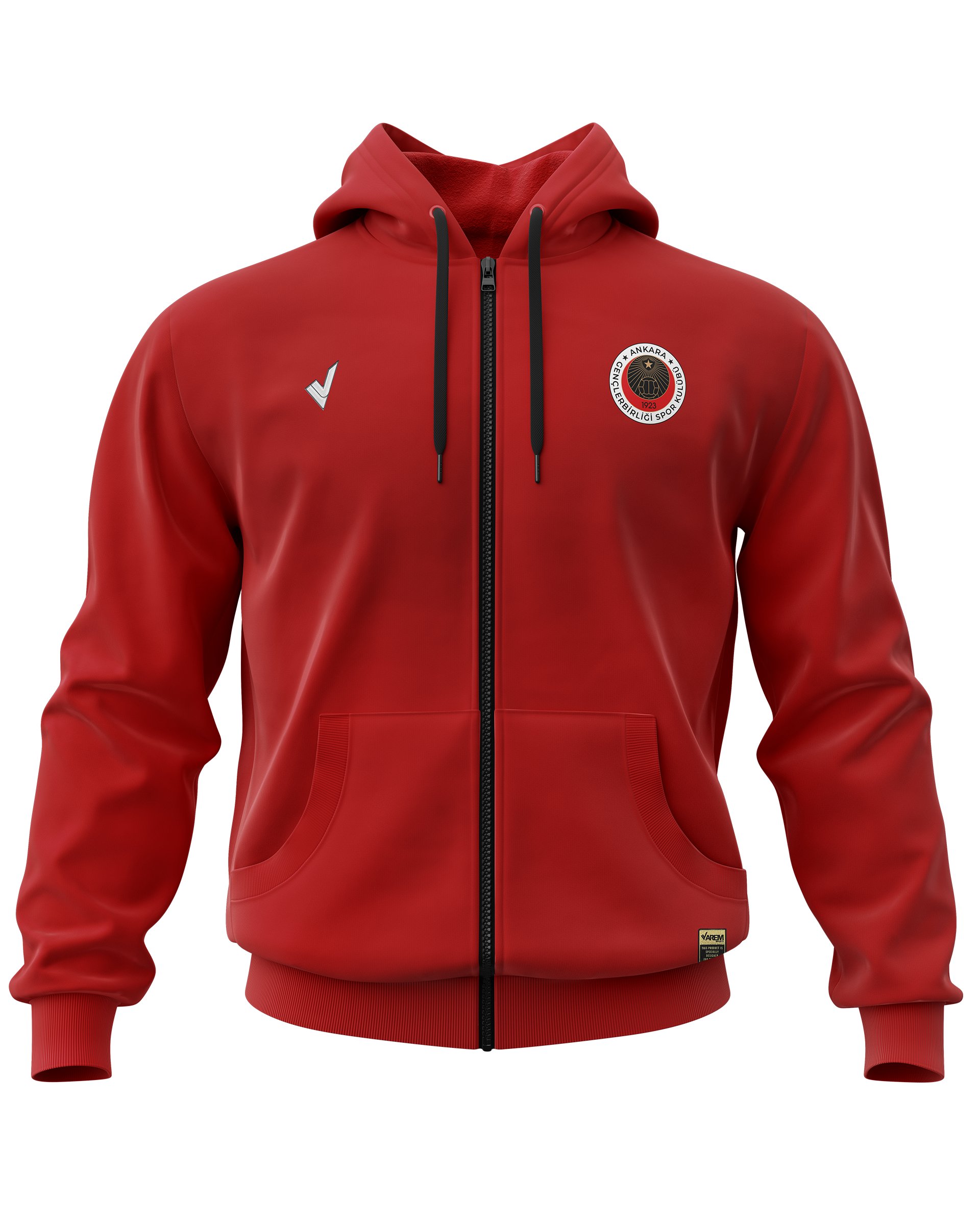 Gençlerbirliği Kırmızı Fermuarlı Hoodie