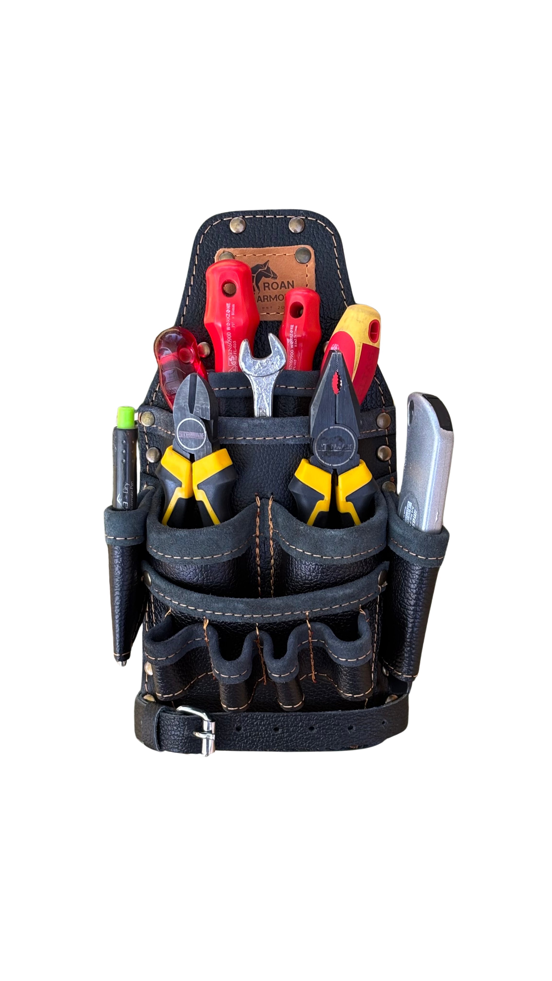 Roan Armour - 125 Gerçek deri bel tipi bacak kemerli takım çantası