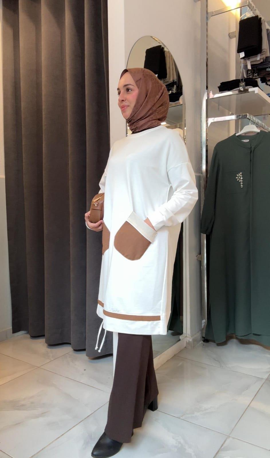 paraşüt cep detaylı tunik 