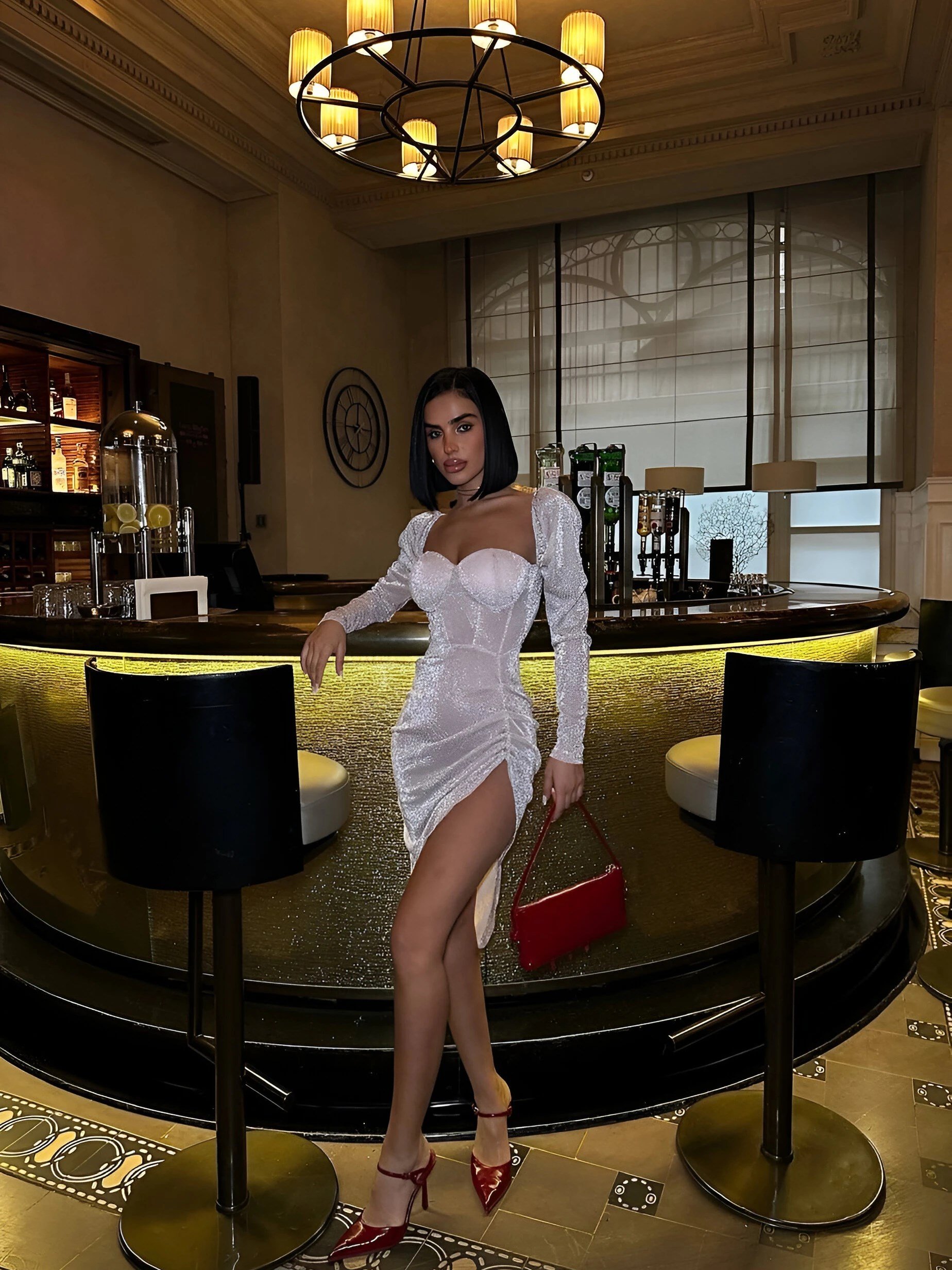 LENARO GLOPLU MİDİ ELBİSE