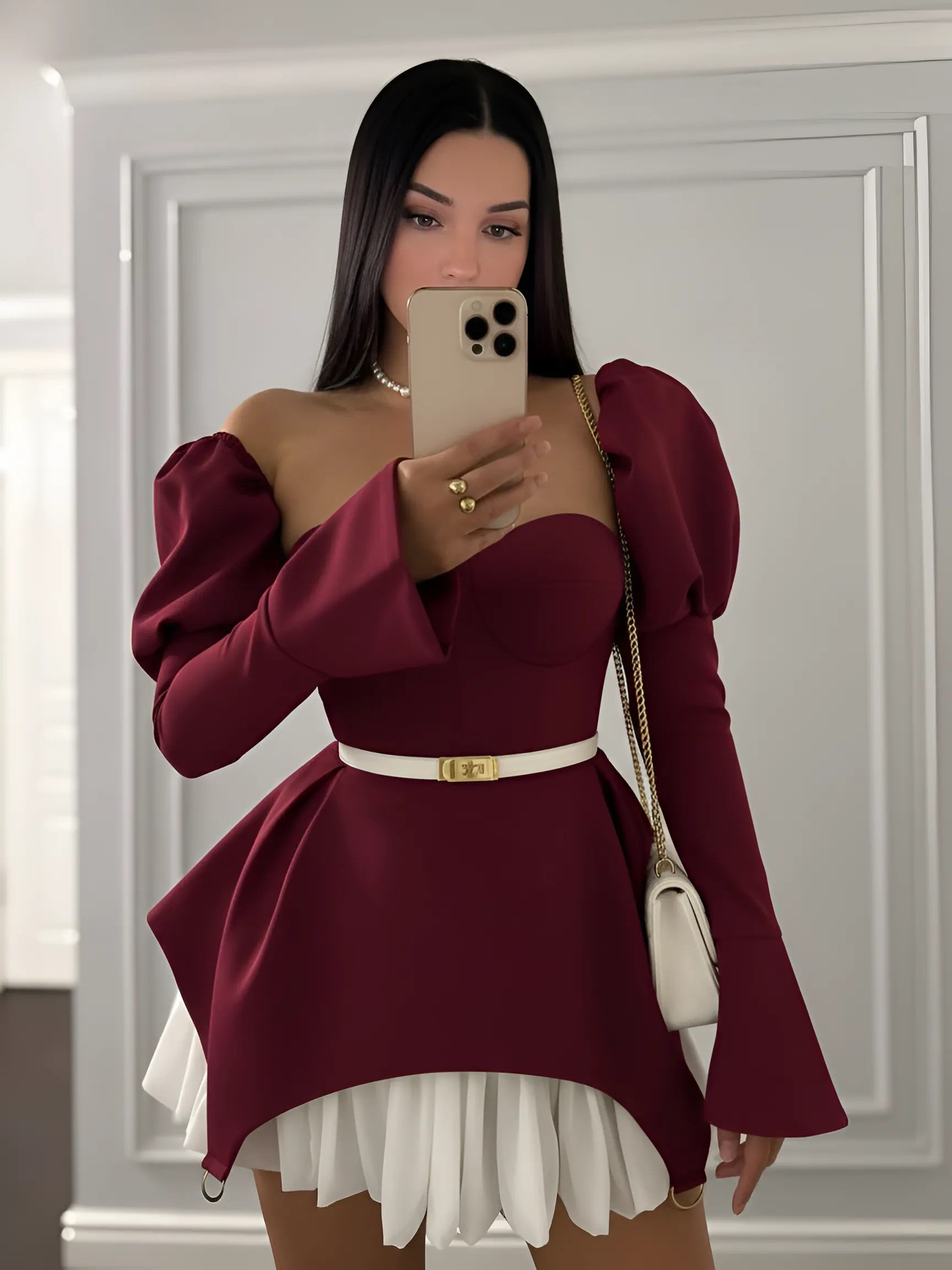 SLOANE GLOPLU MİNİ ELBİSE