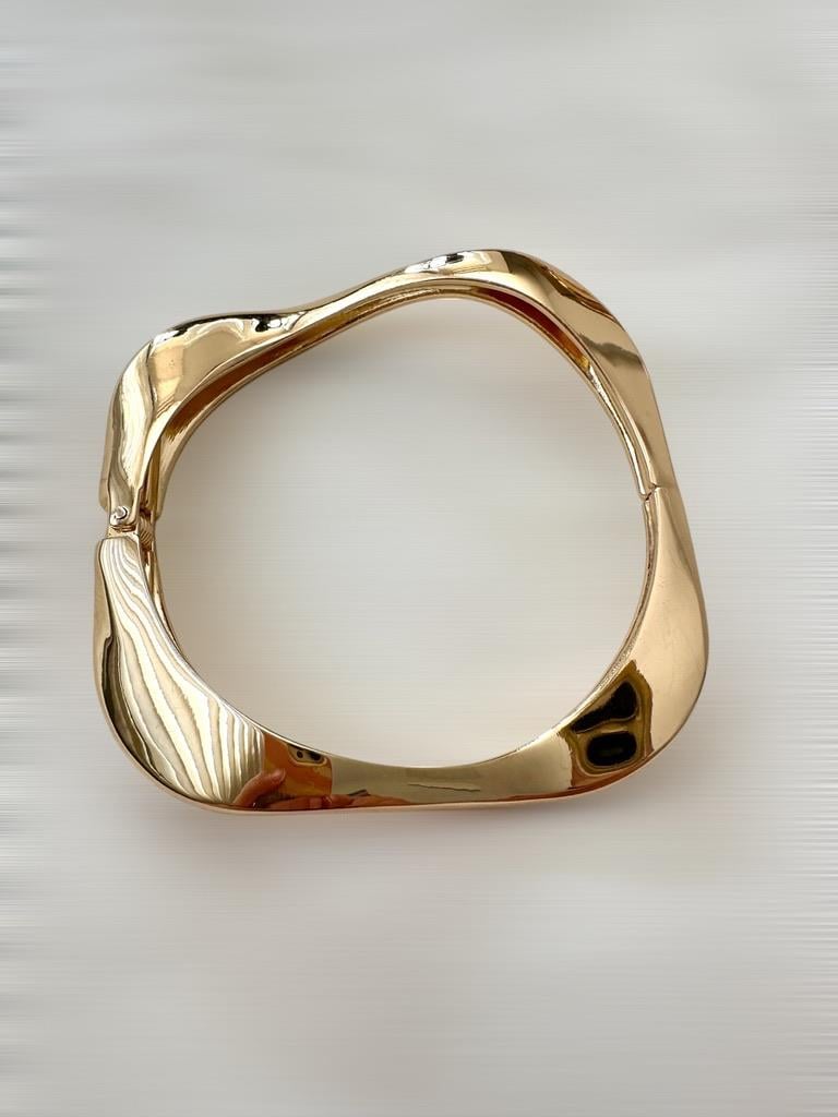 14K Altın Kaplama Plaka Model Geometrik Bileklik