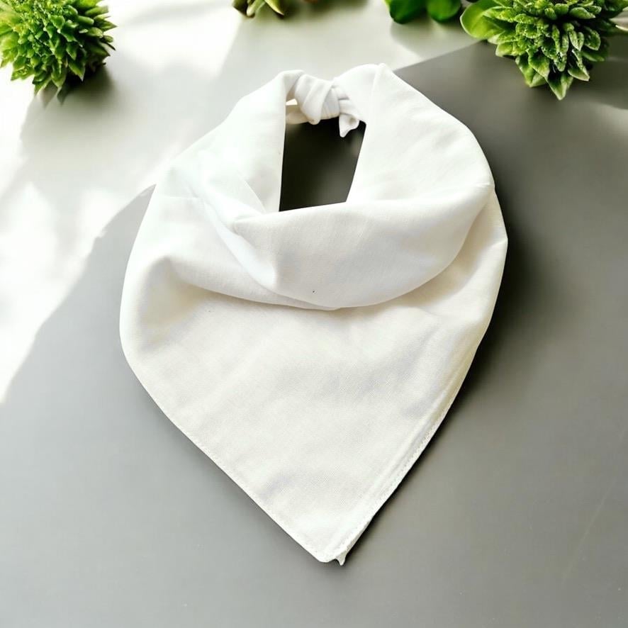 Beyaz Renk Düz Çok Amaçlı Bandana %100 Cotton