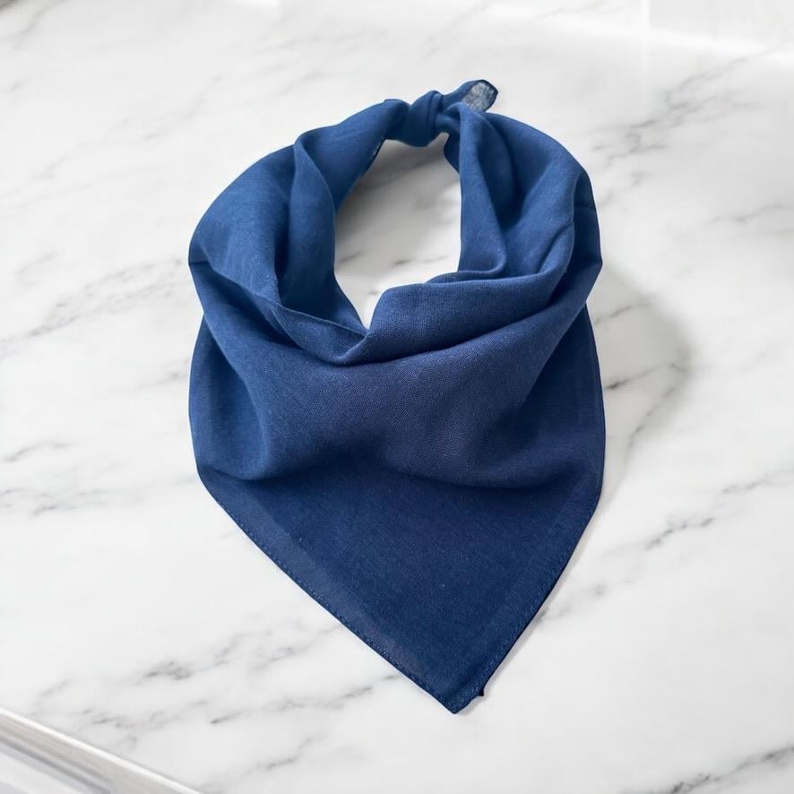 Lacivert Renk Düz Çok Amaçlı Bandana %100 Cotton