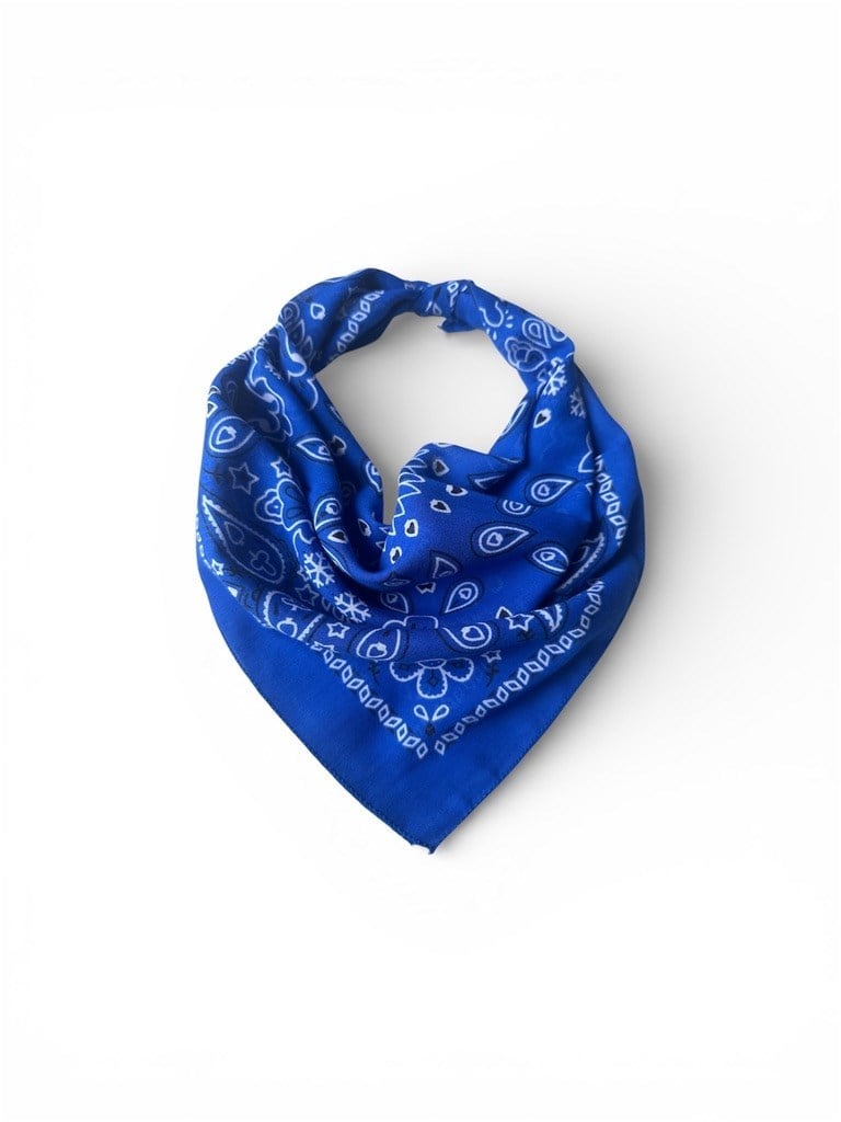 Mavi Renk  desenli%100 koton Bandana
