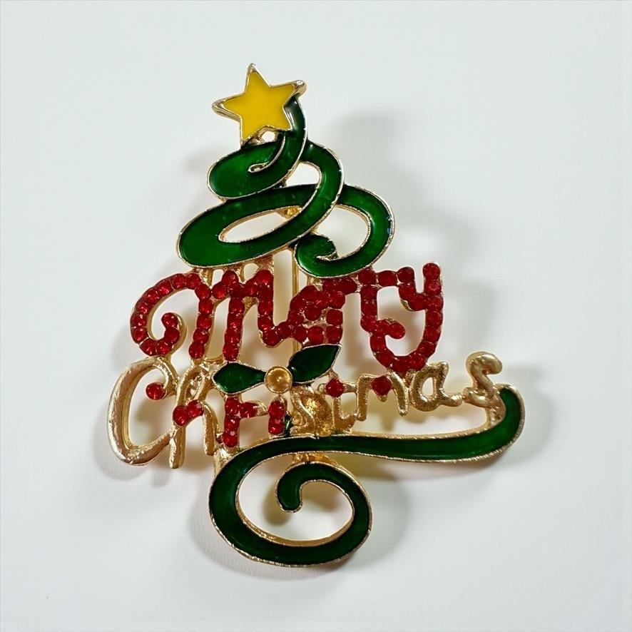 Merry Christmas Yazılı Yılbaşı Broş