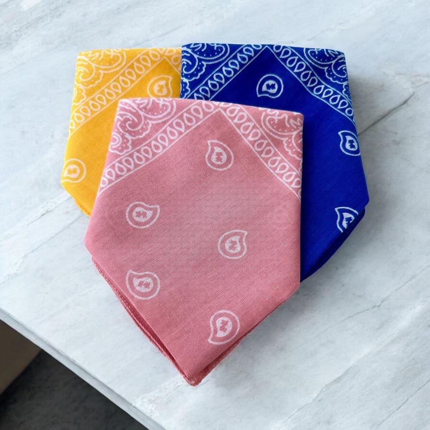 Unisex 3'lü Etnik Desenli Mor, Açık Kahve Ve Gri Renk %100 Koton  Bandana