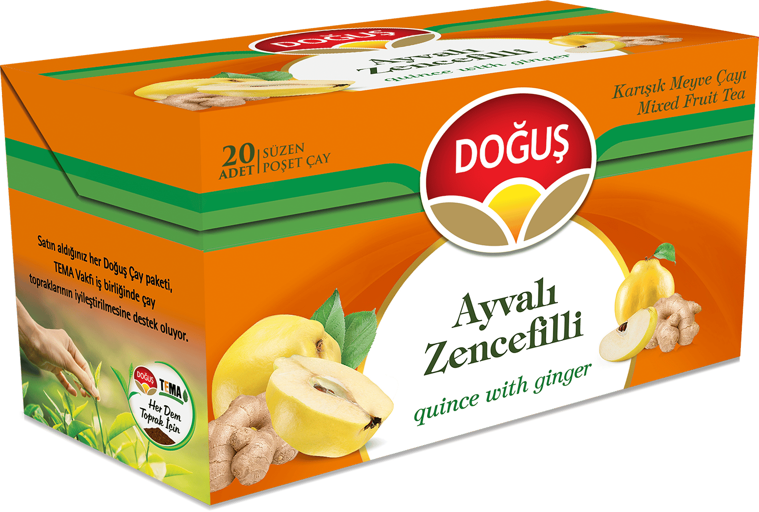 Doğuş Ayvalı Zencefil Bitki Çayı 20X1,90 12Li