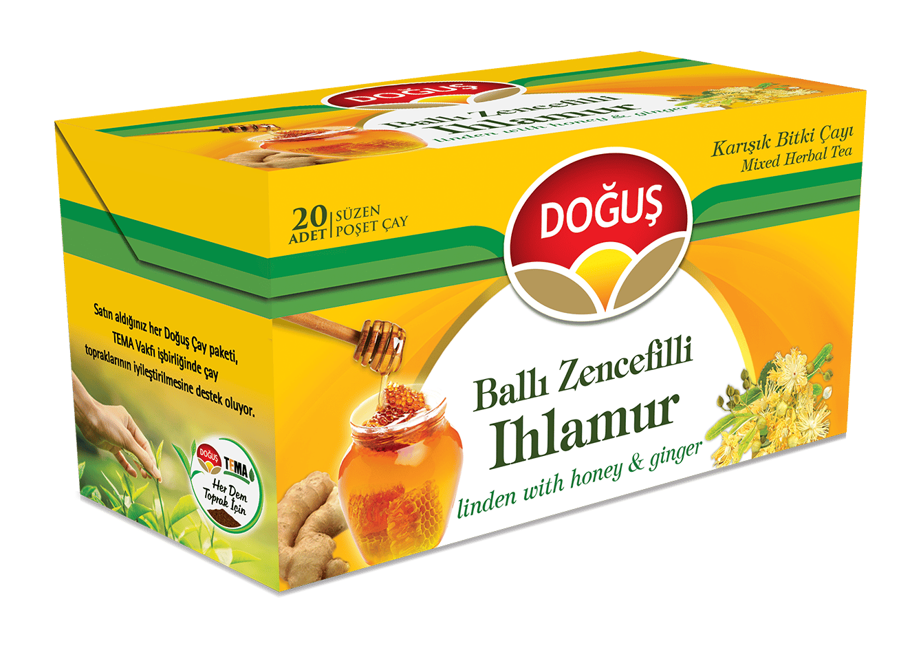 Doğuş Ballı Zencefilli Ihlamur Çayı 20X1,6Gr 12Li