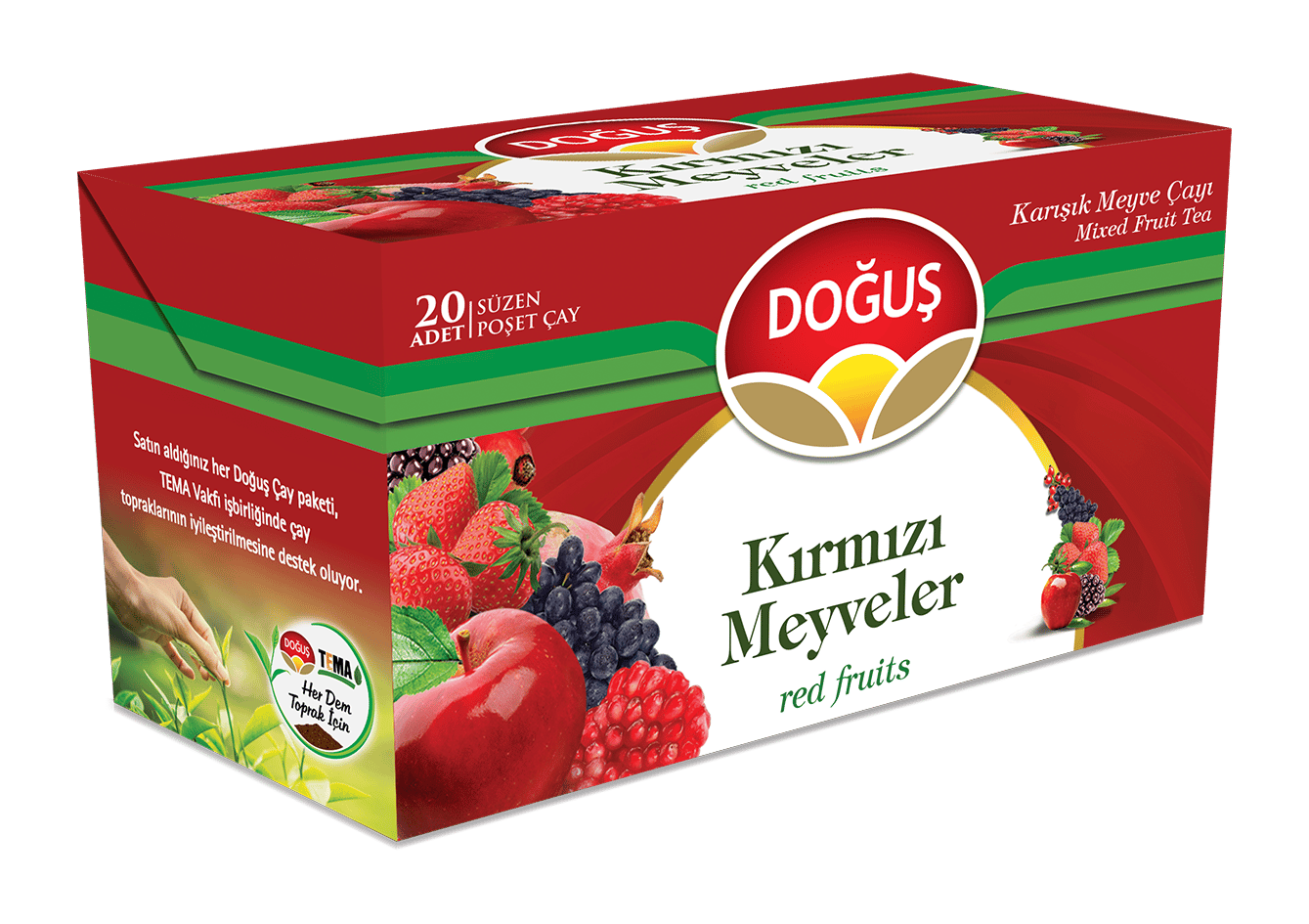 Doğuş Kırmızı Meyveler Süzen Poşet Çay 20X2Gr 12Li
