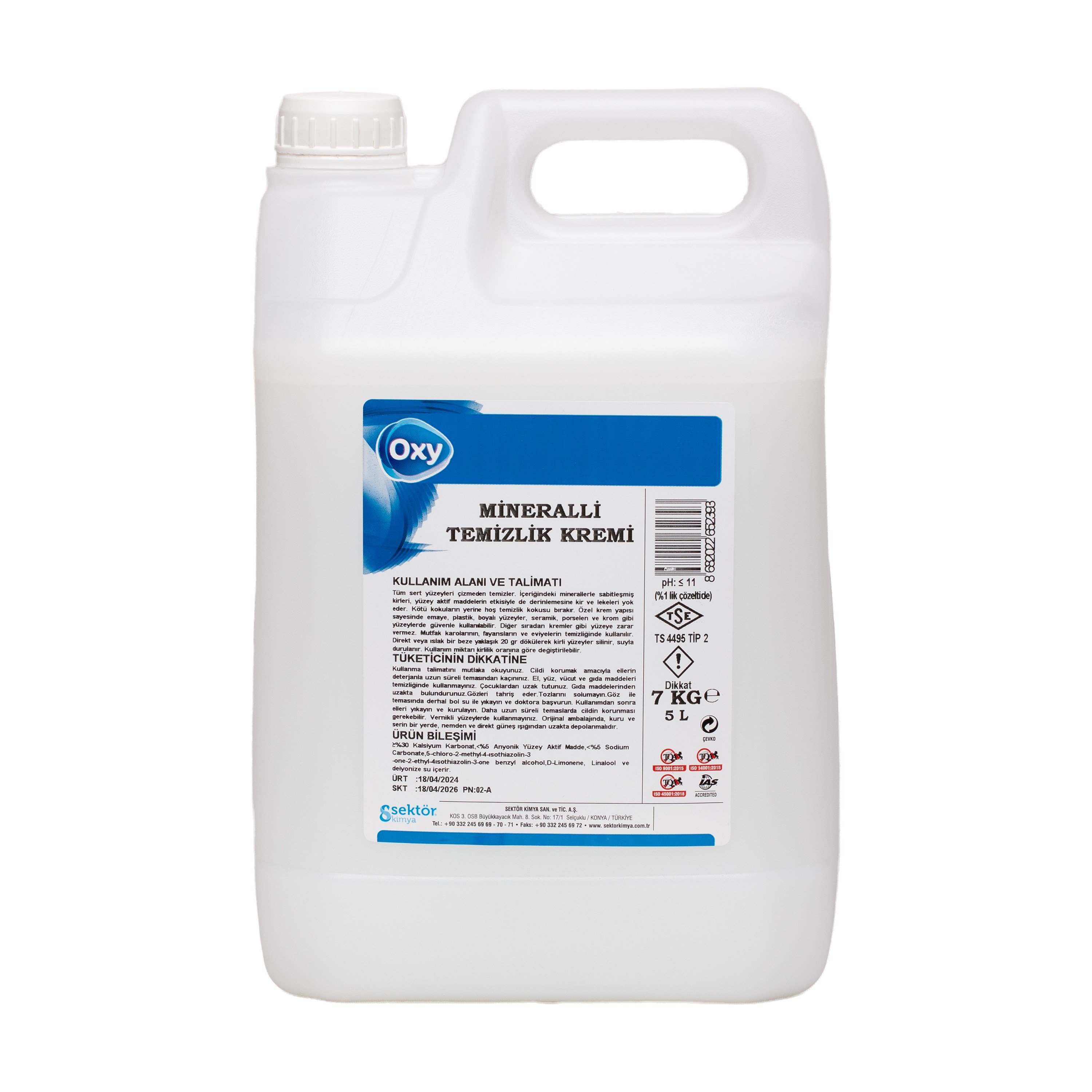 Mineralli Ovma Kremi 5 Kg