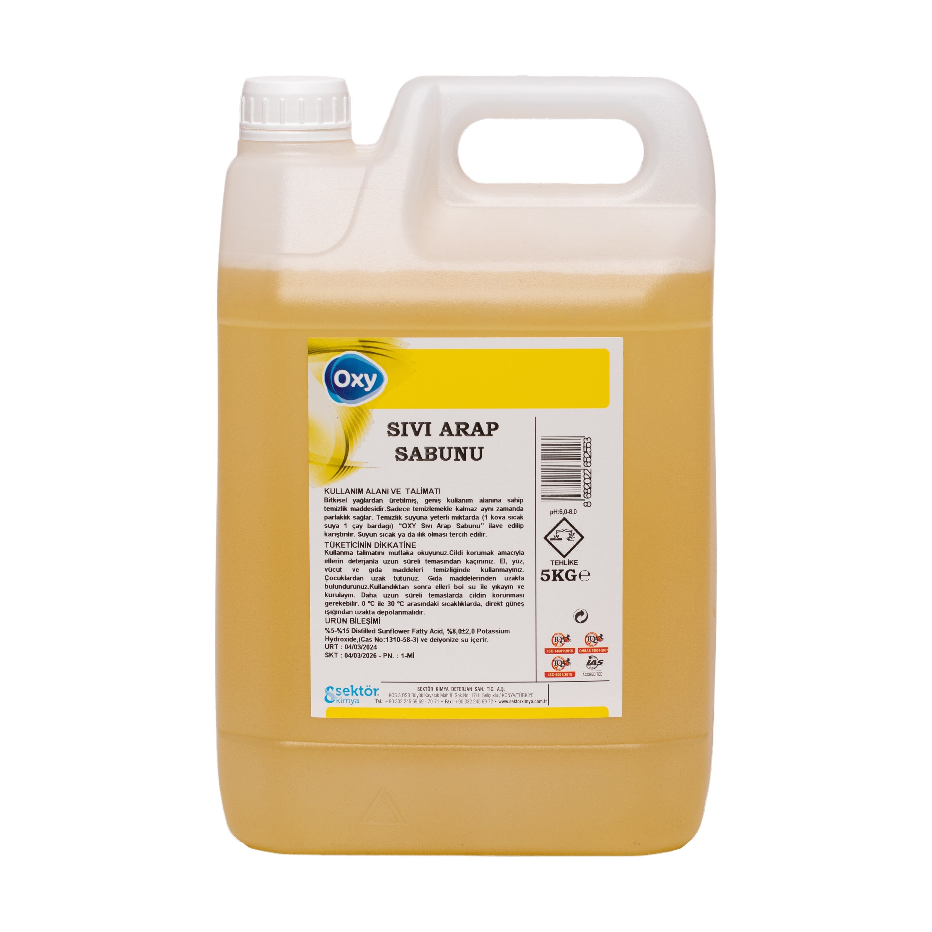 Oxy Sıvı Arap Sabunu 5KG