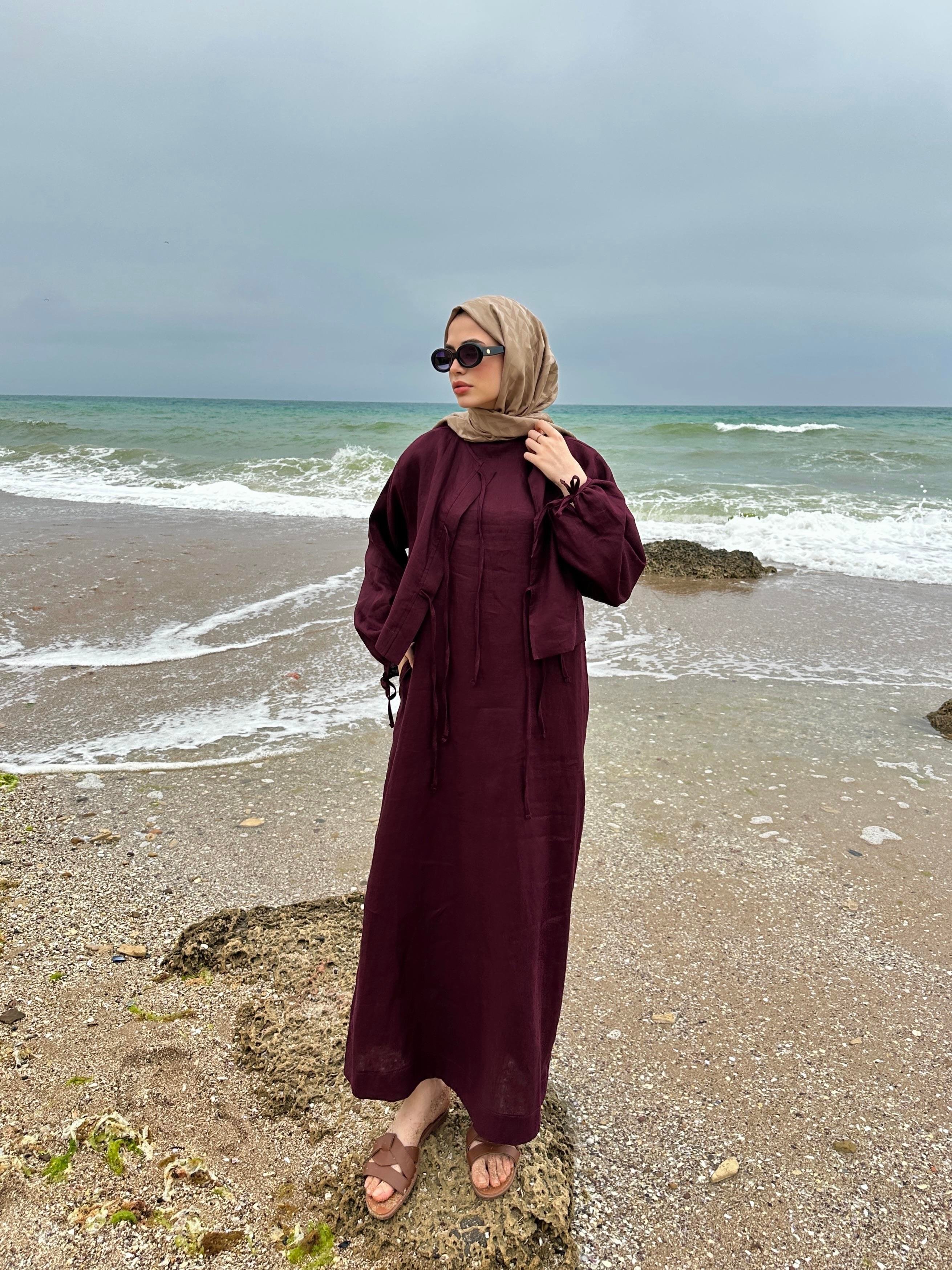 Hakiki Fransız Keten Jile Bordo