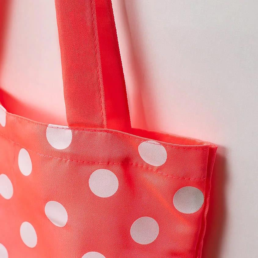Fabric bag DM size 40x35 cm, pink  Polka Dots