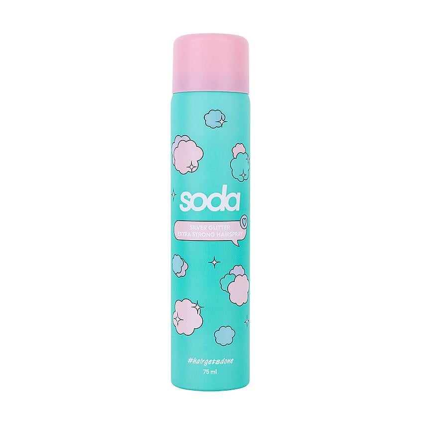 Hairspray with silver glitter SILVER GLITTER EXTRA STRONG HAIRSPRAY  hairgetsdone, 75 ml