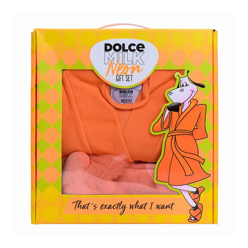 Set 232 (Slippers orange neon + robe) box