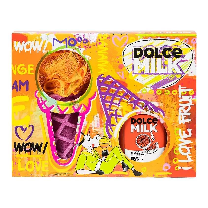 Set 314 (ice cream washcloth orange/violet+g.d.d. Red. Orange 300 ml) box